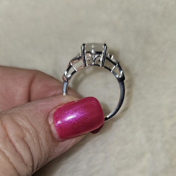 FINAL SALESz 7.25, Moonstone, Cubic Zirconia & Imitation Red Diamond Accents NWT - Picture 7 of 12